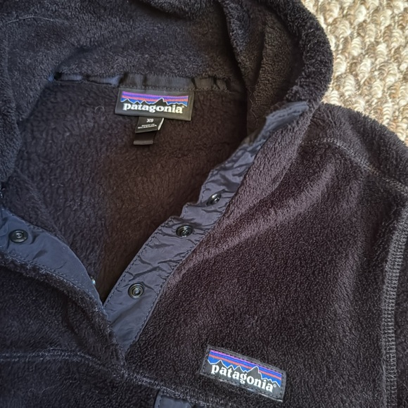 Patagonia Re-Tool Snap Synchilla T Pullover Sweater Fleece Jacket Black XS - Picture 2 of 3